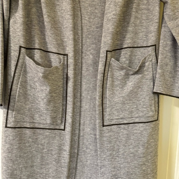 Vintage Ces Femme Large Patch Pocket Long Cardigan Duster•Large - Picture 4 of 7